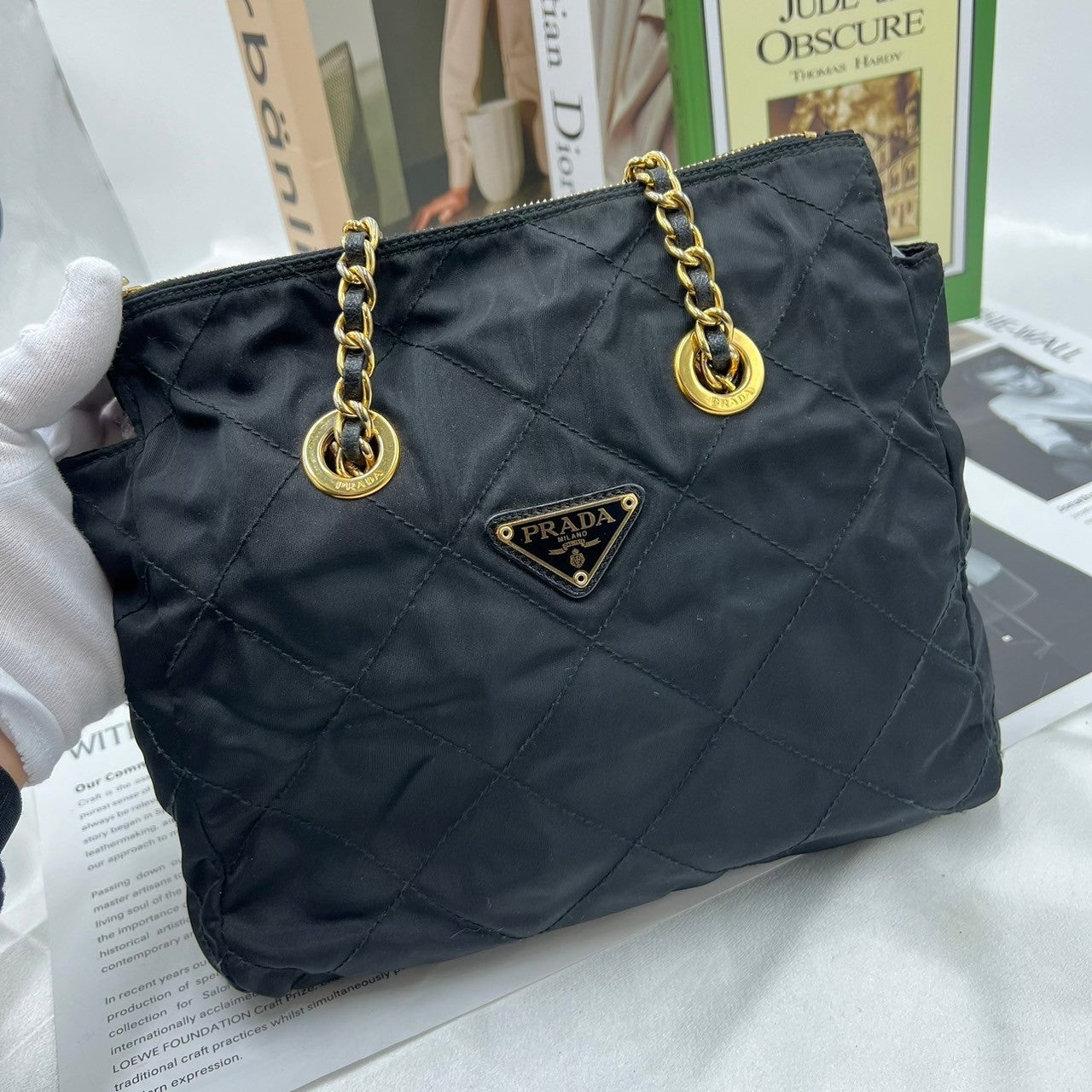 PRADA Nylon Chain Shoulder Bag