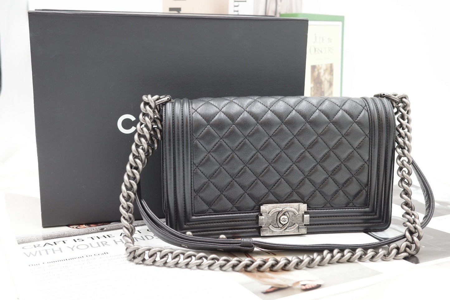 Chanel Boy 25 (Silver Hardware)