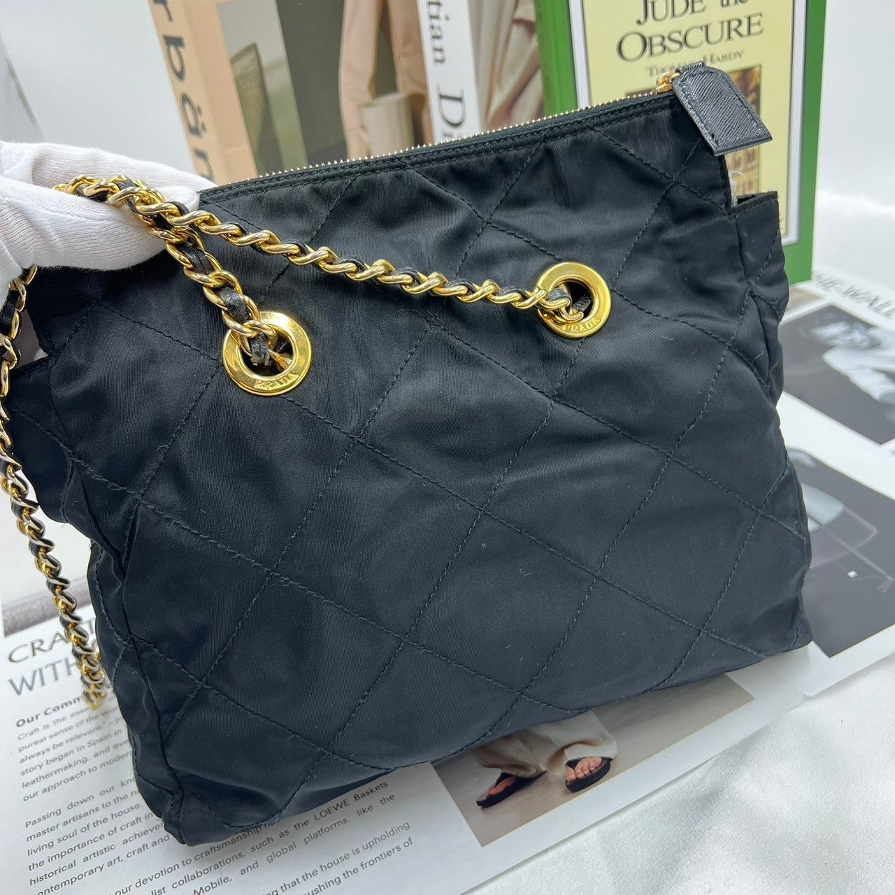 PRADA Nylon Chain Shoulder Bag