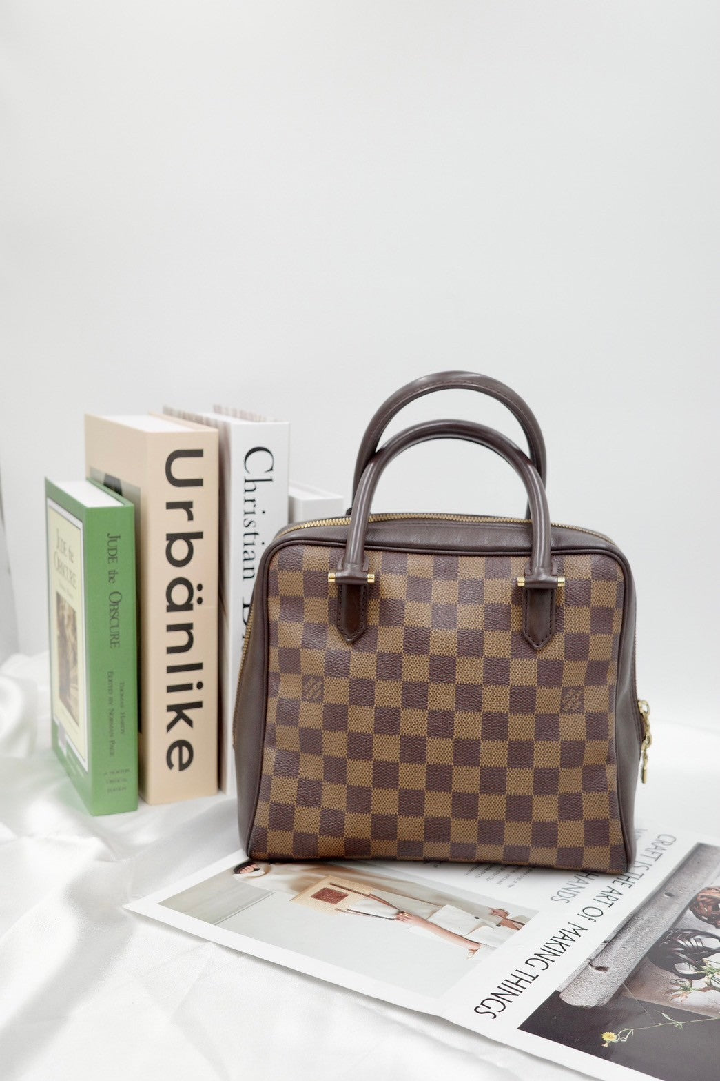 LV Damier Ebene Brera Top Handle Bag